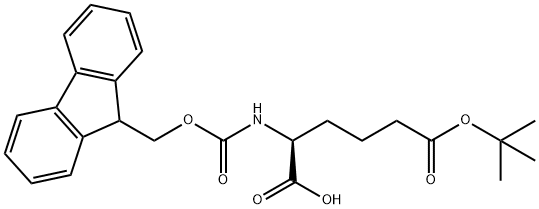 (S)-2-芴甲氧羰基氨基己二酸 6-叔丁酯 结构式