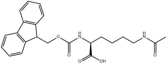 Fmoc-N'-乙酰基-L-赖氨酸 结构式