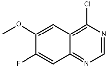 4-氯-7-氟-6-甲氧基喹唑啉 结构式