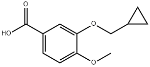 3-环丙甲氧基-4-甲氧基苯甲酸 结构式