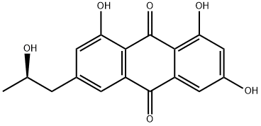 1,3,8-Trihydroxy-6-(2-hydroxypropyl)-9,10-anthracenedione 结构式
