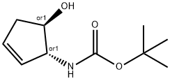 Carbamic acid, [(1R,5R)-5-hydroxy-2-cyclopenten-1-yl]-, 1,1-dimethylethyl 结构式
