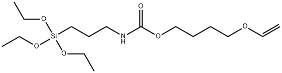 O-(乙烯氧基丁基)-N-(三乙氧基硅基丙基)脲烷 结构式