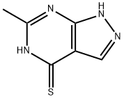 1,5-二氢-6-甲基-4H-吡唑并[3,4-D]嘧啶-4-硫酮 结构式