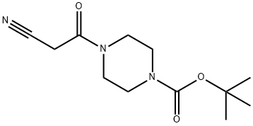 4-(2-氰基乙酰基)哌嗪-1-羧酸叔丁酯 结构式