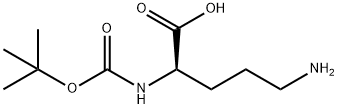 丁氧羰基-D-鸟氨酸-OH 结构式
