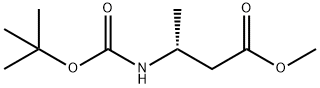 BOC-R-3-氨基丁酸甲酯 结构式