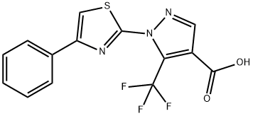1-(4-苯基-2-噻唑基)-5-三氟甲基-1H-吡唑-4-甲酸 结构式