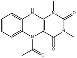 Benzo[g]pteridine-2,4(1H,3H)-dione,  5-acetyl-5,10-dihydro-1,3-dimethyl- 结构式