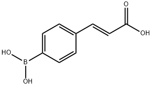 4-(E-2-羧基乙烯基)苯基硼酸 结构式