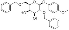 4-甲氧苯基-2,6-二-O-苄基-Β-D-吡喃半乳糖苷 结构式