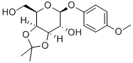 4-甲氧苯基-3,4-O-异亚丙基-Β-D-吡喃半乳糖苷 结构式