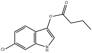 丁酸(6-氯-3-吲哚)酯 结构式
