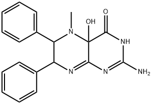 2,4a,5,6,7,8-Hexahydro-4a-hydroxy-2-imino-5-methyl-6,7-diphenylpteridin-4(3H)-one 结构式