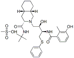 甲磺酸奈非那韦 结构式