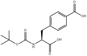 (S)-4-(2-((叔丁氧基羰基)氨基)-2-羧乙基)苯甲酸 结构式