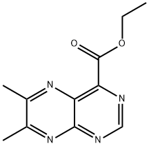 6,7-Dimethyl-4-pteridinecarboxylic acid ethyl ester 结构式
