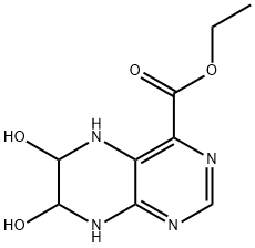 5,6,7,8-Tetrahydro-6,7-dihydroxy-4-pteridinecarboxylic acid ethyl ester 结构式