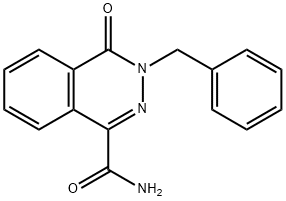 3-BENZYL-4-OXO-3,4-DIHYDRO-PHTHALAZINE-1-CARBOXYLIC ACID AMIDE 结构式