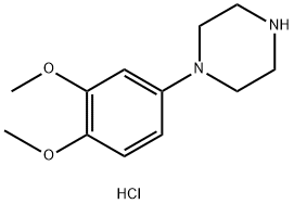 1-(3,4-二甲氧基苯基)哌嗪盐酸盐 结构式