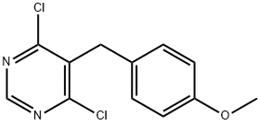 4,6-二氯-5-(4-甲氧基苄基)嘧啶 结构式