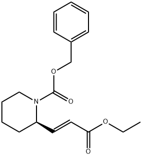 [R-(E)]-2-(3-Ethoxy-3-oxo-1-propenyl)-1-piperidinecarboxylic Acid Phenylmethyl Ester 结构式