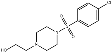 2-{4-[(4-氯苯基)磺酰基]哌嗪}-1-乙醇 结构式