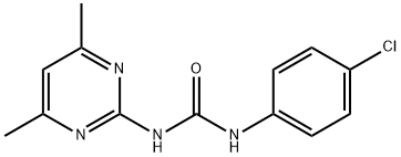 N-(4-CHLOROPHENYL)-N'-(4,6-DIMETHYL-2-PYRIMIDINYL)UREA 结构式