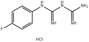 1-(4-氟苯基)双胍盐酸盐 结构式