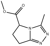 3-甲基-5H,6H,7H-吡咯并[2,1-C][1,2,4]三唑-5-羧酸甲酯 结构式