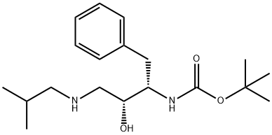 (1S,2R-(1-苄基-2-羟基-3-(异丁胺)丙基)氨基甲酸叔丁酯 结构式