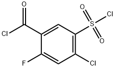 4-氯-5-(氯磺酰基)-2-氟苯甲酰氯 结构式