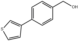 (4-噻吩-3-苯基)甲醇 结构式