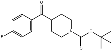 4-(4-氟苯甲酰基)哌啶-1-甲酸叔丁酯 结构式