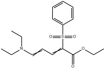 5-(二乙基氨基)-2-(苯磺酰基)-2,4-戊二烯酸乙酯 结构式