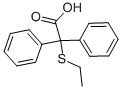 2-乙硫基-2,2-二苯乙酸 结构式