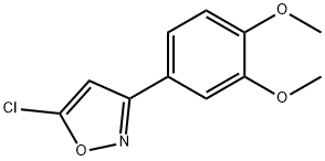 5-CHLORO-3-(3,4-DIMETHOXYPHENYL)ISOXAZOLE 结构式