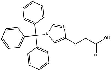 3-(N-1-三苯甲基-4-咪唑)丙酸 结构式