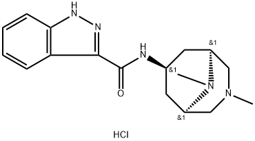 N-[(1S,5R)-3,9-DIMETHYL-3,9-DIAZABICYCLO[3.3.1]NONAN-7-YL]-1H-INDAZOLE-3-CARBOXAMIDE;DIHYDROCHLORIDE 结构式