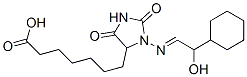 3-((2-cyclohexyl-2-hydroxyethylidene)amino)-2,5-dioxo-4-imidazolidineheptanoic acid 结构式