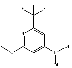 2-甲氧基-6-(三氟甲基)吡啶-4-硼酸 结构式