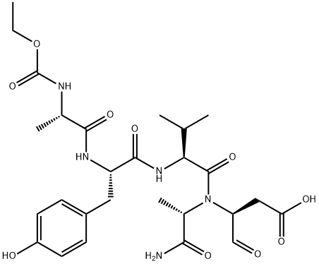 ETHOXYCARBONYL-ALA-TYR-VAL-ALA-ASP-ALDEHYDE (PSEUDO ACID) 结构式