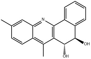TRANS-5,6-DIHYDRO-5,6-DIHYDROXY-7,10-DIMETHYLBENZ[C]ACRIDINE 结构式