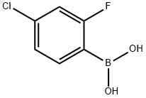 4-氯-2-氟苯硼酸 结构式