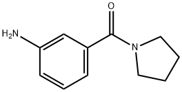 (3-氨基苯基)(1-吡咯烷)甲酮 结构式