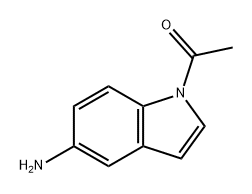 1-乙酰基-5-氨基吲哚 结构式