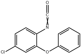 4-氯-2-苯氧基苯基乙氰酸酯 结构式