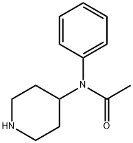N-苯基-N-4-哌啶基乙酰胺 结构式