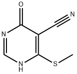 4-(METHYLTHIO)-6-OXO-1,6-DIHYDROPYRIMIDINE-5-CARBONITRILE 结构式