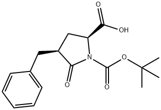 (4R)-BOC-4-苄基-焦谷氨酸 结构式
